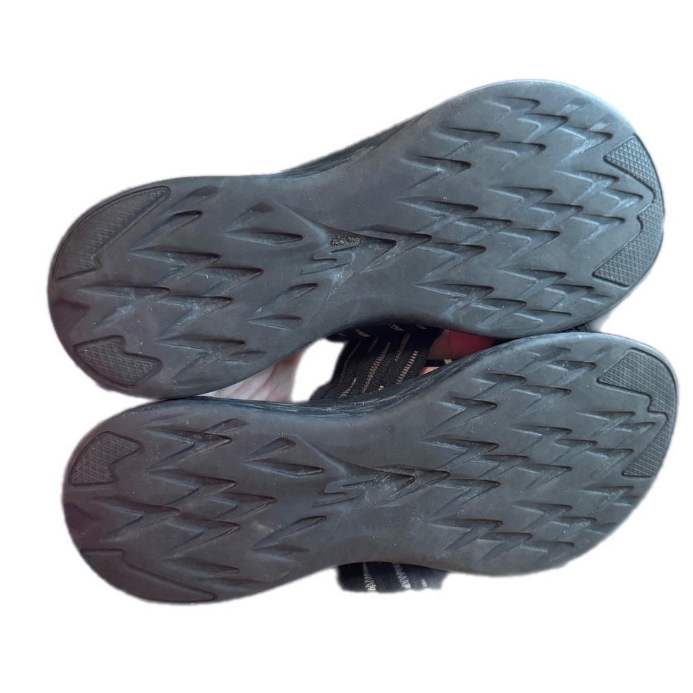 Skechers Slide Sandals Womens 10 Black Excellent Goga Mat‎ Cross Strap On-the-Go - Picture 9 of 9